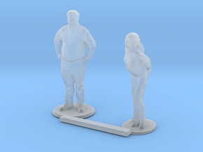 S Scale People Standing 4 in Clear Ultra Fine Detail Plastic