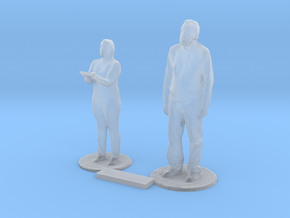 O Scale Standing People 7 in Clear Ultra Fine Detail Plastic