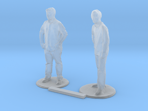 O Scale Standing People 6 in Clear Ultra Fine Detail Plastic