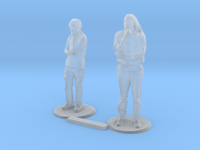 S Scale Standing People 6 in Clear Ultra Fine Detail Plastic
