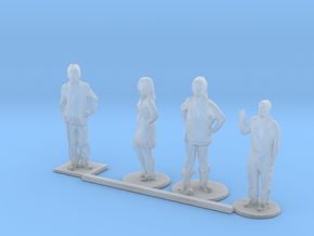 HO Scale Standing Kids 5 in Clear Ultra Fine Detail Plastic