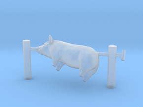 HO Scale Pig On A Spit in Clear Ultra Fine Detail Plastic