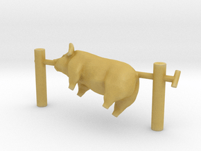 O Scale Pig On A Spit in Tan Fine Detail Plastic