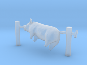 O Scale Pig On A Spit in Clear Ultra Fine Detail Plastic