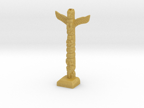 S Scale Totem Pole in Tan Fine Detail Plastic