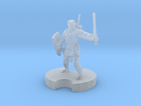1/87 scale Medieval Knight in Clear Ultra Fine Detail Plastic