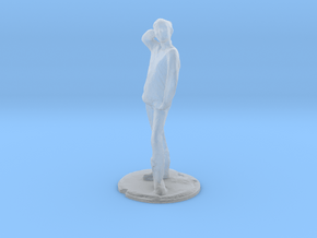 G scale standing woman 2 in Clear Ultra Fine Detail Plastic