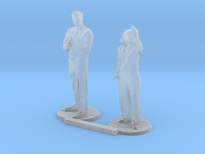 G scale people standing 3 in Clear Ultra Fine Detail Plastic