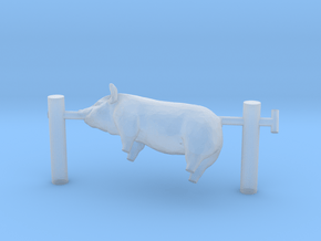G scale pig on a spit in Clear Ultra Fine Detail Plastic