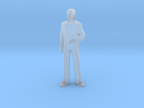 S Scale standing man 2 in Clear Ultra Fine Detail Plastic