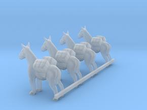 G Scale pack donkeys H in Clear Ultra Fine Detail Plastic