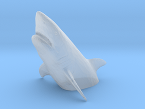 S Scale leaping shark in Clear Ultra Fine Detail Plastic