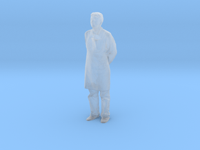 HO Scale man in an apron in Clear Ultra Fine Detail Plastic