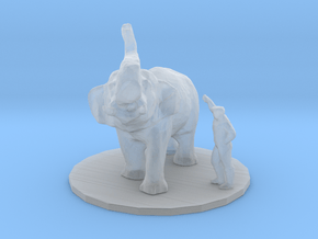 HO Scale Elephant trainer in Clear Ultra Fine Detail Plastic