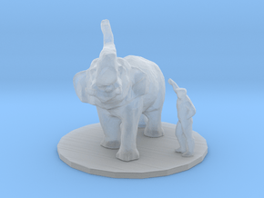 O Scale Elephant trainer in Clear Ultra Fine Detail Plastic