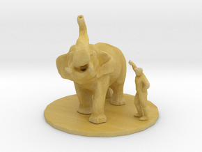 S Scale Elephant trainer in Tan Fine Detail Plastic