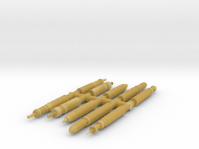 SET Proyectiles 105 blister-H0-proto-01 in Tan Fine Detail Plastic