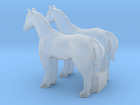 N Scale Horses in Clear Ultra Fine Detail Plastic