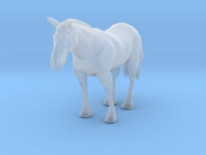 HO Scale Clydesdale Horse in Clear Ultra Fine Detail Plastic