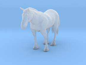 S Scale Clydesdale Horse in Clear Ultra Fine Detail Plastic