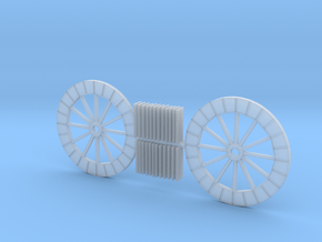 HO Scale Water Wheel kit in Clear Ultra Fine Detail Plastic