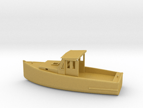 O Scale Fishing Boat in Tan Fine Detail Plastic