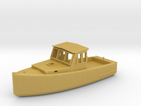 S Scale Fishing Boat in Tan Fine Detail Plastic