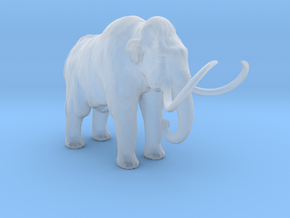 HO Scale Woolly Mammoth in Clear Ultra Fine Detail Plastic