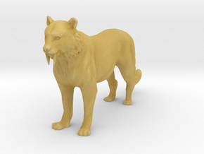 O Scale Saber Tooth Tiger in Tan Fine Detail Plastic