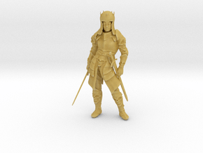 O Scale 2 Sworded Knight in Tan Fine Detail Plastic