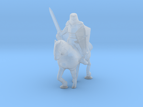 S Scale Knight on Horse in Clear Ultra Fine Detail Plastic