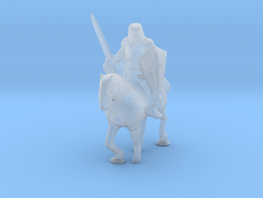 HO Scale Knight on Horse in Clear Ultra Fine Detail Plastic