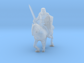 O Scale Knight on a Horse in Clear Ultra Fine Detail Plastic