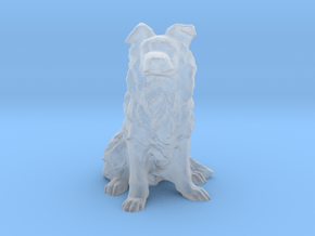 S Scale Border Collie in Clear Ultra Fine Detail Plastic