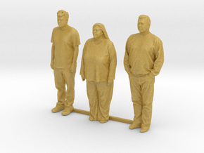 O Scale people standing 8 in Tan Fine Detail Plastic
