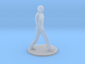 S Scale Man Walking in Clear Ultra Fine Detail Plastic