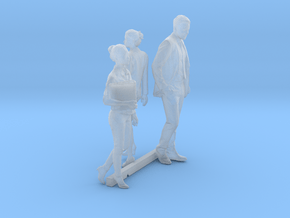 S Scale Standing People 9 in Clear Ultra Fine Detail Plastic