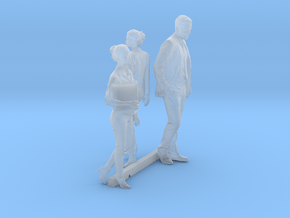 O Scale Standing People 9 in Clear Ultra Fine Detail Plastic