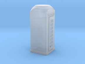 O Scale Telephone Booth in Clear Ultra Fine Detail Plastic