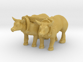 N Scale Oxen in Tan Fine Detail Plastic