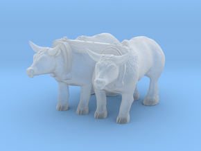 N Scale Oxen in Clear Ultra Fine Detail Plastic