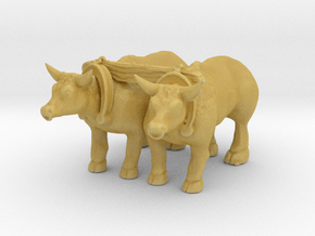 S Scale Oxen in Tan Fine Detail Plastic