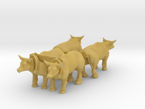 HO Scale Oxen Set in Tan Fine Detail Plastic