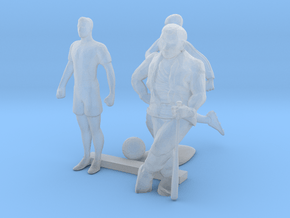HO Scale Soccer and Baseball Players in Clear Ultra Fine Detail Plastic