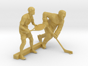O Scale Tennis and Hockey Players in Tan Fine Detail Plastic