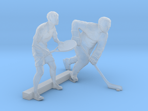 O Scale Tennis and Hockey Players in Clear Ultra Fine Detail Plastic