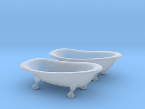 O Scale Clawfoot Bathtubs in Clear Ultra Fine Detail Plastic