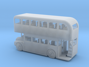 S Scale Double Decker Bus in Clear Ultra Fine Detail Plastic