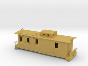 HO Scale Caboose with Interior in Tan Fine Detail Plastic