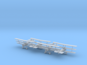 1/144 Sopwith Triplane x4 in Clear Ultra Fine Detail Plastic